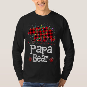 Papa Bear , Red Buffalo Plaid Papa Bear Pajama T-Shirt