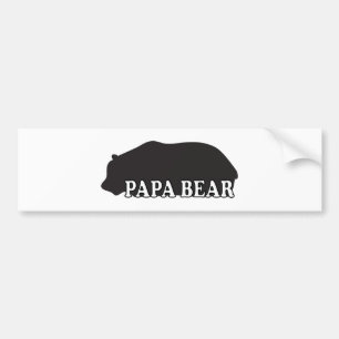 Papa Bear Silhouette Bumper Sticker