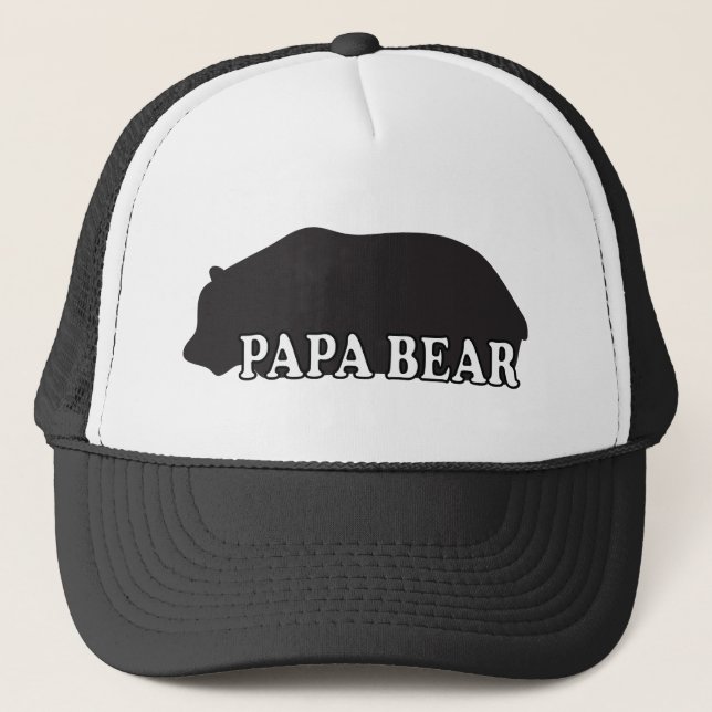 Papa Bear Silhouette Trucker Hat (Front)