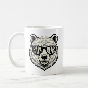 Papa Bear Sunglasses Bear Head Vector Design_1 Coffee Mug