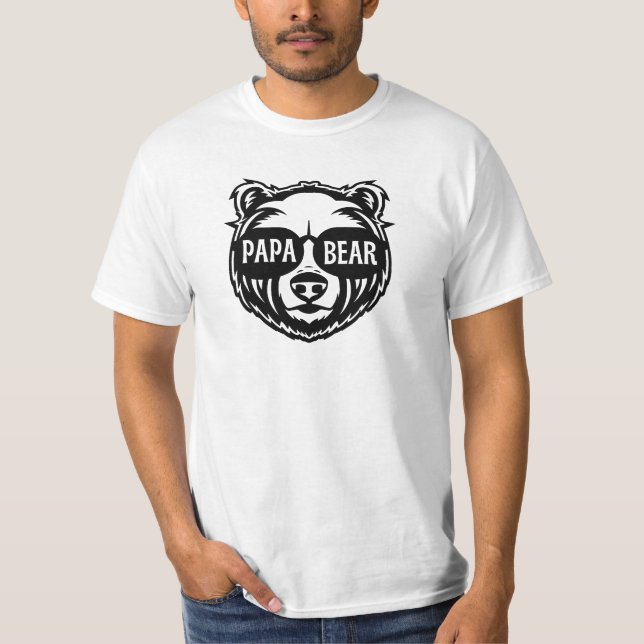 Papa Bear Sunglasses Father's Day  T-Shirt (Front)