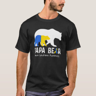 Papa Bear Support Down Syndrome Awareness Father's T-Shirt