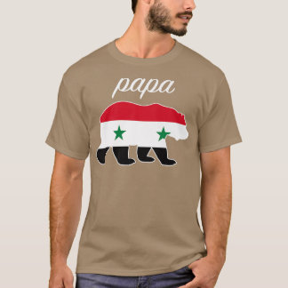 Papa Bear Syria Flag Syrian Roots Premium T-Shirt