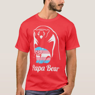 Papa Bear Transgender Dad Trans Child LGBT Trans P T-Shirt