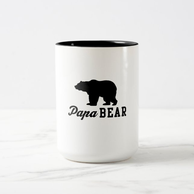 Papa Bear Two-Tone Coffee Mug (Center)