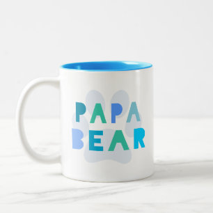 Papa bear Two-Tone coffee mug