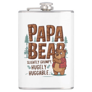 Papa Bear Vibes – Slightly Grumpy, Hugely Huggable Hip Flask