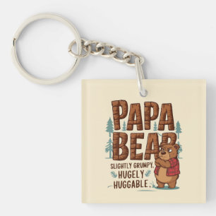 Papa Bear Vibes – Slightly Grumpy, Hugely Huggable Key Ring