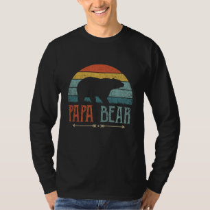 Papa Bear Vintage Daddy Father's Day Retro Dad T-Shirt