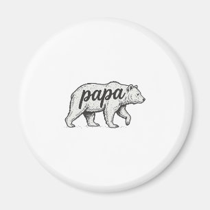 Papa Bear Vintage Engraving Vector Design_1 Magnet