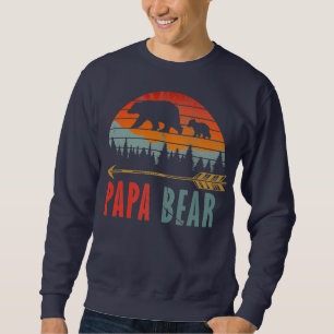 Papa Bear Vintage Father's Day Dad Grandpa  Sweatshirt