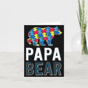 Papa Bear World Au Awareness Day Family Card
