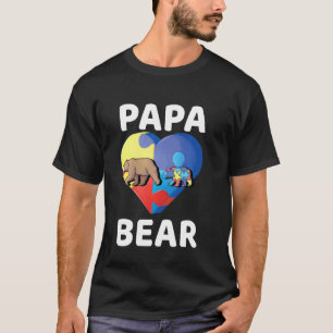 Papa Bear World Autism Awareness Dad Father S Day T-Shirt