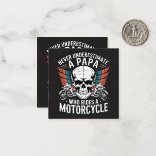 Papa Biker Who Rides A Motorcycle Card