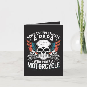 Papa Biker Who Rides A Motorcycle Holiday Card