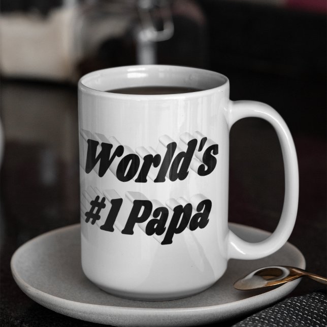 Papa black half text  giant coffee mug (Creator Uploaded)