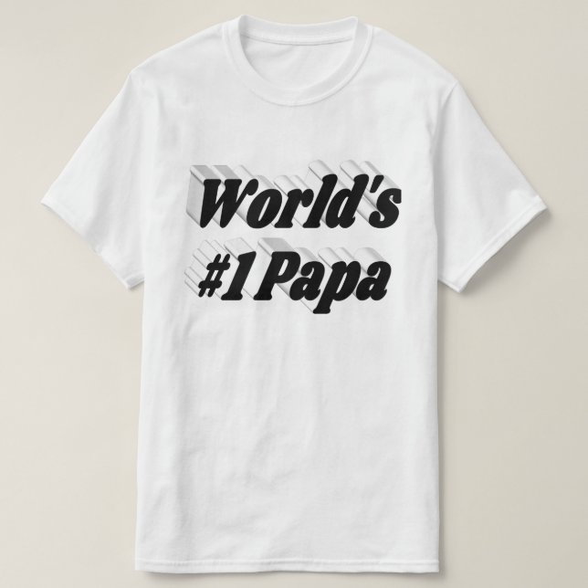 Papa black text  T-Shirt (Design Front)