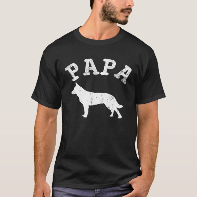 Papa Blue Heeler For Dad T-Shirt (Front)