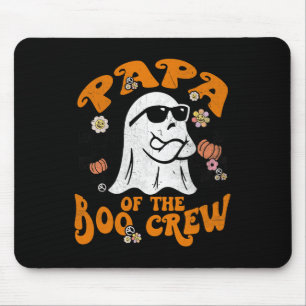 Papa Boo Crew Groovy Matching Family Halloween Men Mouse Mat