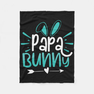 Papa Bunny Fleece Blanket