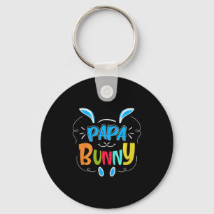 Papa Bunny Premium Tri-blend  Key Ring