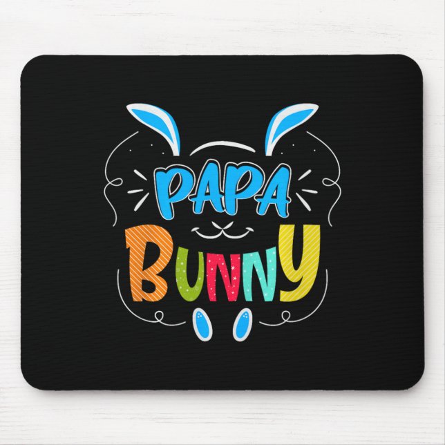 Papa Bunny Premium Tri-blend  Mouse Mat (Front)