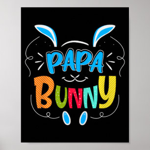 Papa Bunny Premium Tri-blend  Poster