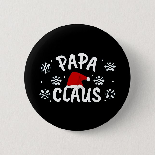 Papa Claus Christmas 6 Cm Round Badge (Front)