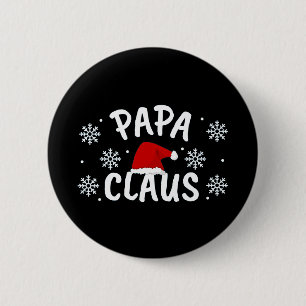 Papa Claus Christmas 6 Cm Round Badge