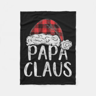 Papa Claus Christmas Costume Gift Santa Matching F Fleece Blanket