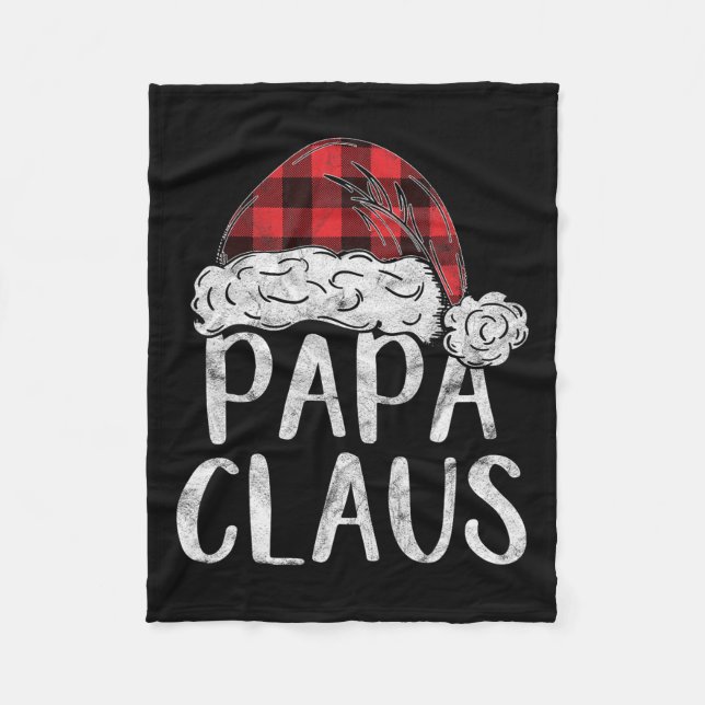 Papa Claus Christmas Costume Gift Santa Matching F Fleece Blanket (Front)