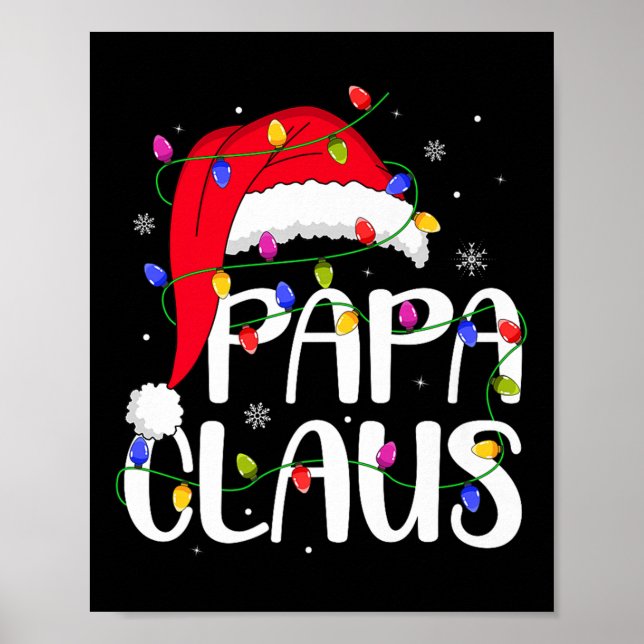 Papa Claus Christmas Family Matching Dad Daddy Xma Poster (Front)