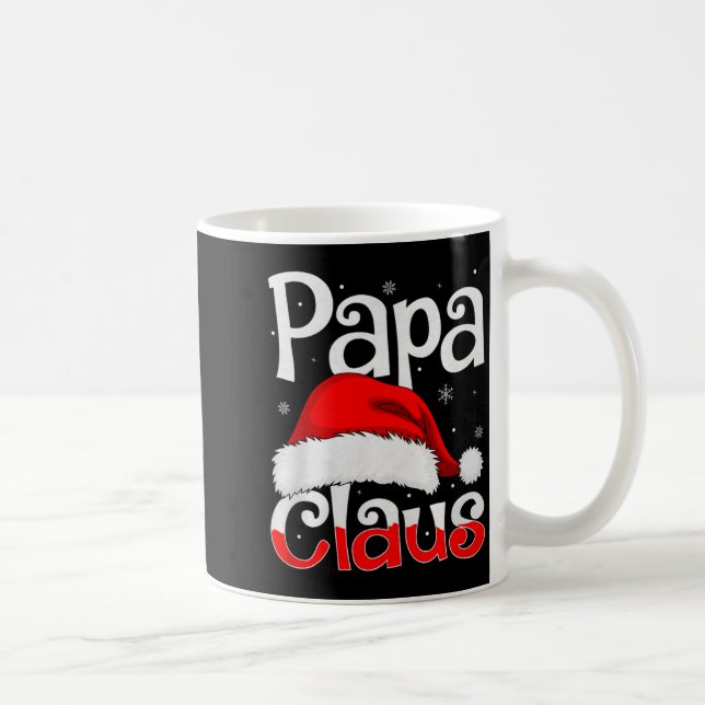 Papa Claus Christmas Family Matching Pajamas Dad D Coffee Mug (Right)
