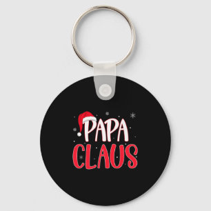 Papa Claus Christmas Family Matching Pajamas Funny Key Ring