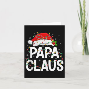 Papa Claus Christmas Lights Matching Family Santa  Card