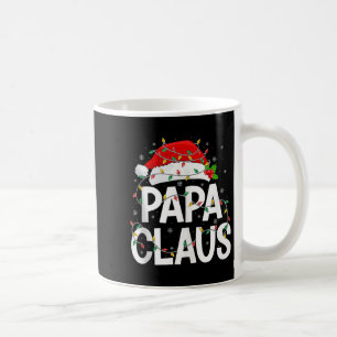 Papa Claus Christmas Lights Matching Family Santa Coffee Mug