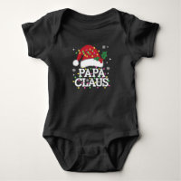 Papa Claus Christmas Lights Pajama Family Matching