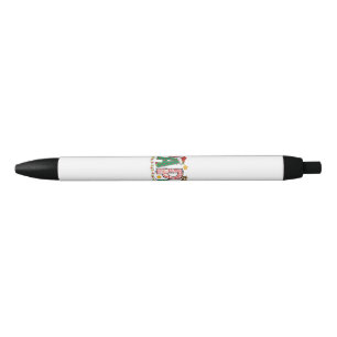 Papa Claus Christmas Lights Pajama Family Matching Black Ink Pen