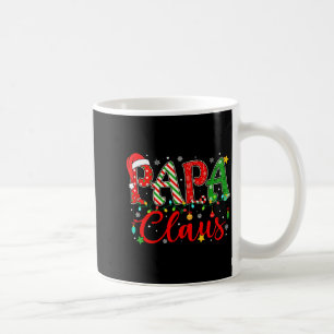 Papa Claus Christmas Lights Pajama Family Matching Coffee Mug