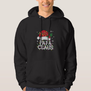Papa Claus Christmas Lights Pajama Family Matching Hoodie