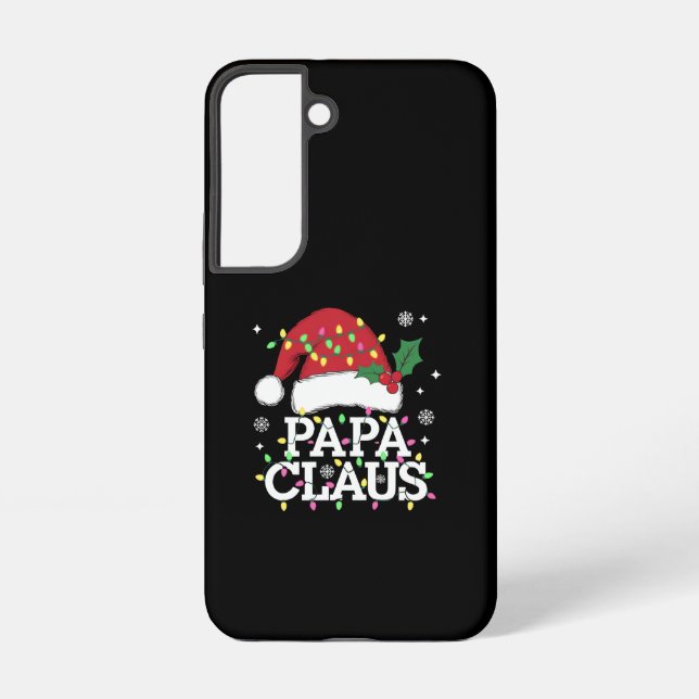 Papa Claus Christmas Lights Pajama Family Matching Samsung Galaxy S22 Case (Back)