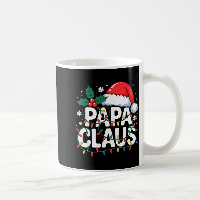 Papa Claus Christmas Lights Santa Family Matching  Coffee Mug (Right)