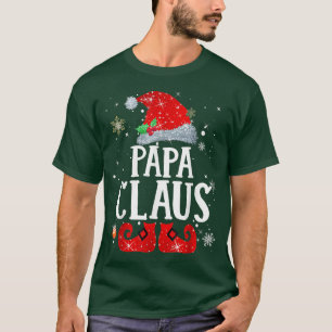 Papa Claus  Christmas Pajama Family Matching Xmas  T-Shirt