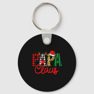 Papa Claus Funny Christmas Family Matching Key Ring