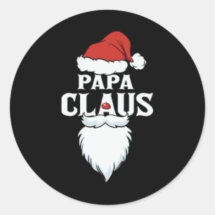 Papa Claus  Santa Christmas   Classic Round Sticker