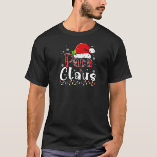 Papa Claus Shirt Christmas Lights Pajama Family Ma