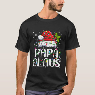 Papa Claus Shirt Christmas Lights Pajama Family Ma