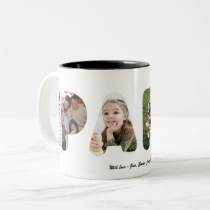 Papa Custom Word Photo Personalised Father's Day Two-Tone Coffee Mug