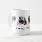 PAPA Cutout Four Photo Collage Happy Father's Day