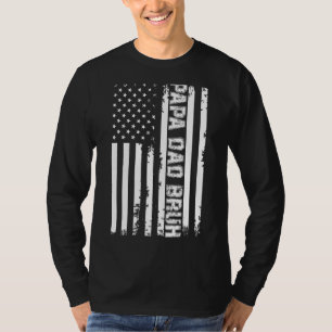 Papa Dad Bruh Father's Day 4th Of July Us Vintage T-Shirt